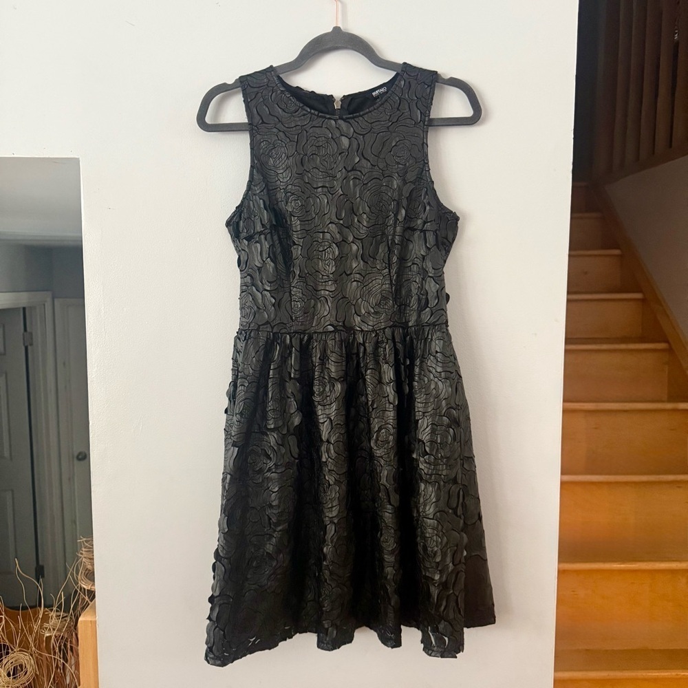 Whimsigoth Rose Jacquard Mini Dress ๐ค Buffalo David Bitton LBD - Picture 1 of 8